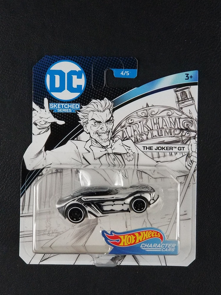 Hot Wheels Character Cars - The Joker GT (Black/White) [4/5 - DC Sketched Series]