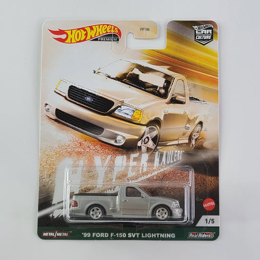 Hot Wheels Premium - '99 Ford F-150 SVT Lightning (Metalflake Silver)