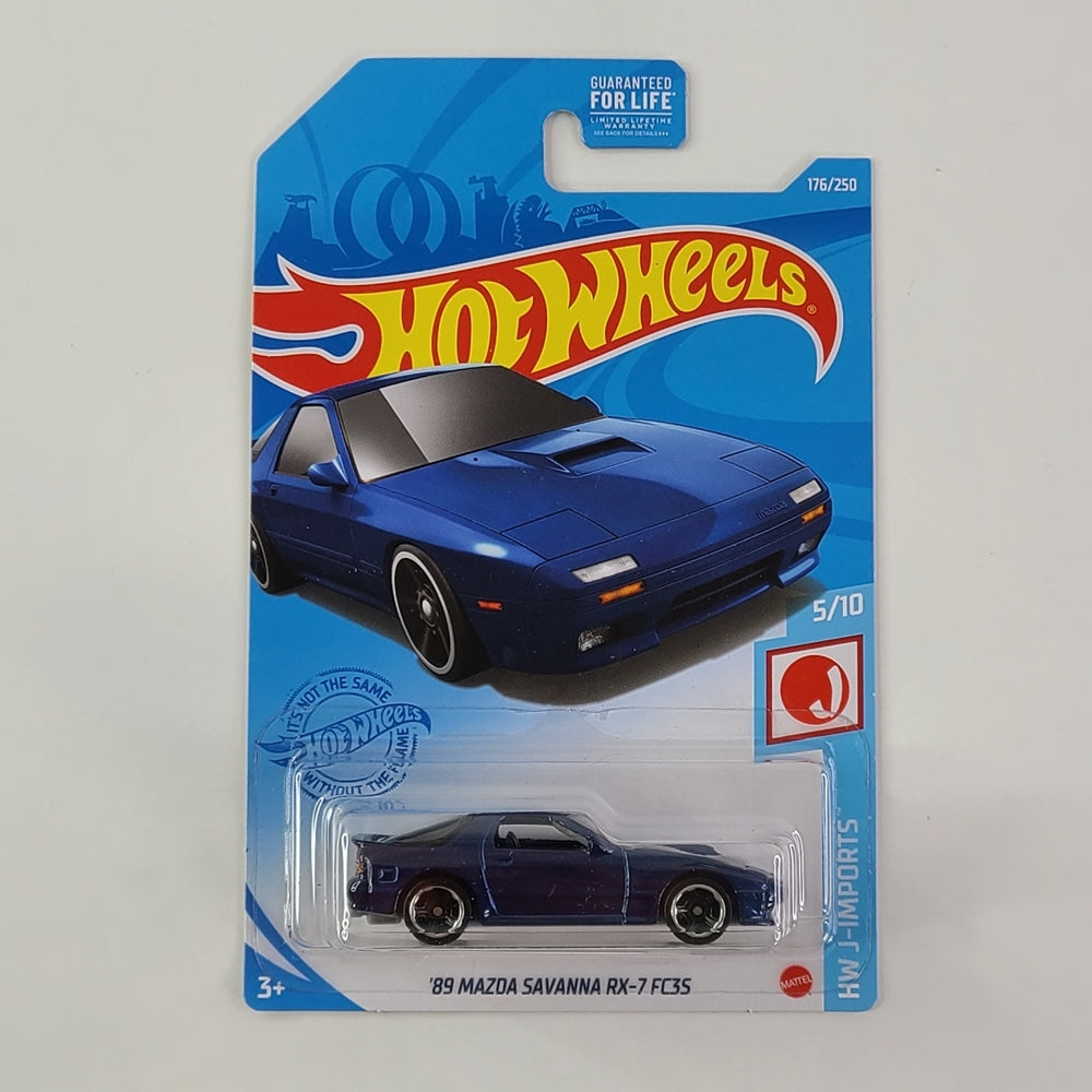 Hot Wheels - '89 Mazda Savanna RX-7 FC35 (Metalflake Navy Blue)