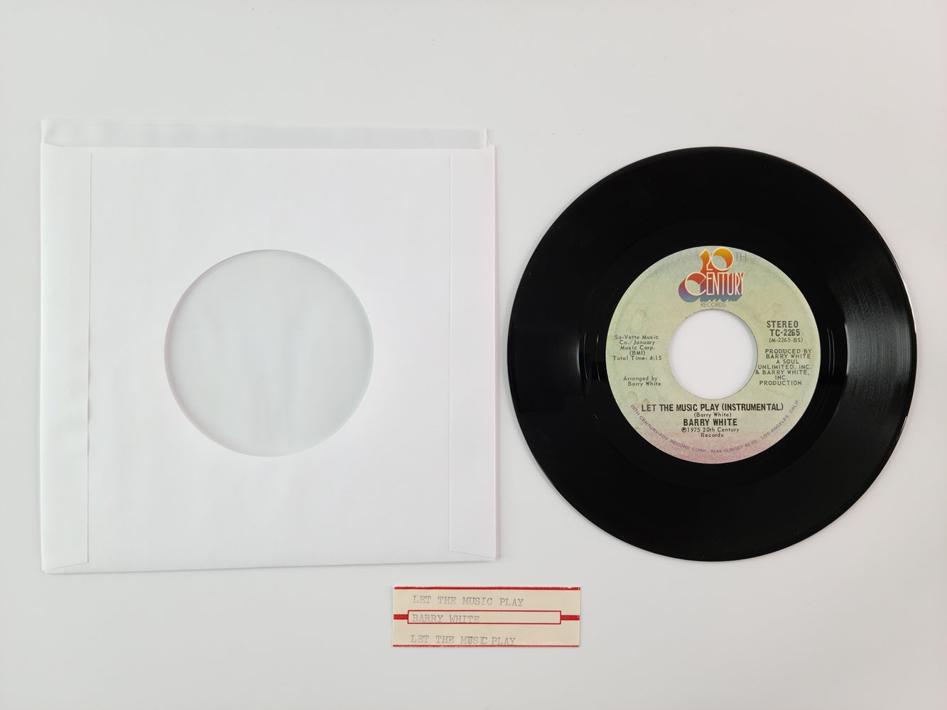 Barry White - Let the Music Play (1975, 7" Single)