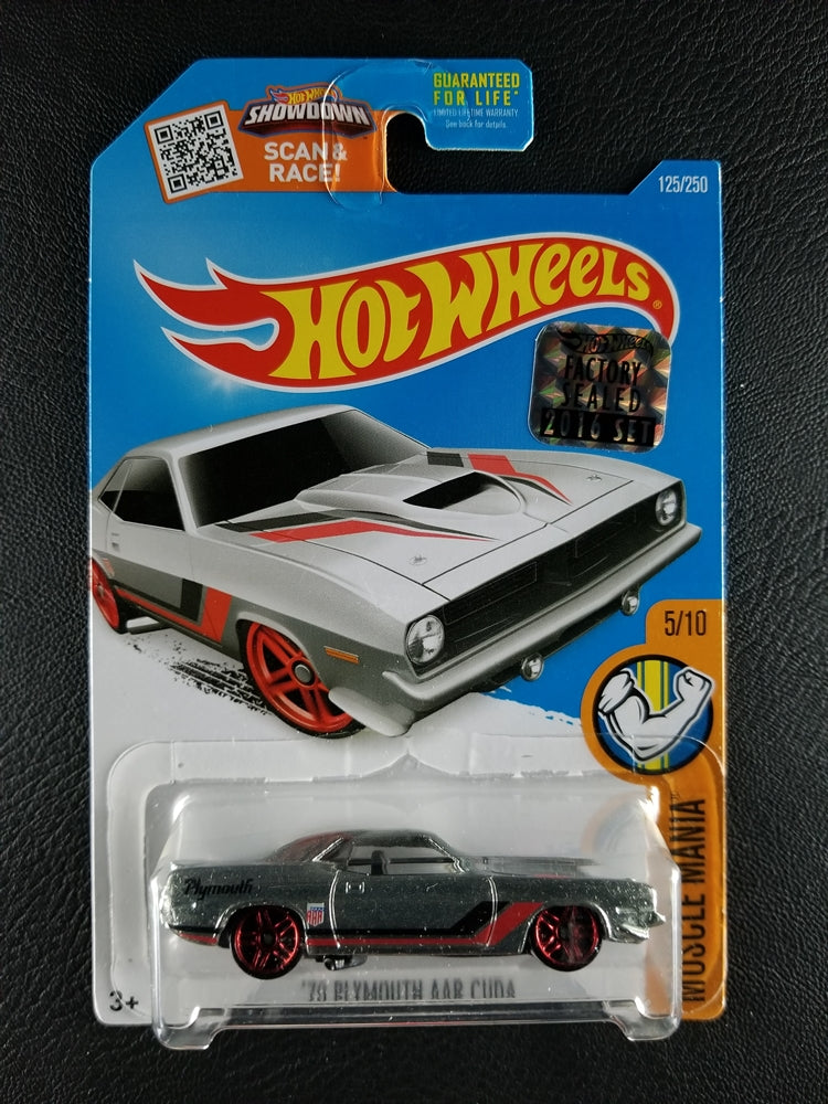 Hot Wheels - '70 Plymouth AAR Cuda (Silver) [Factory Sealed 2016 Set ...