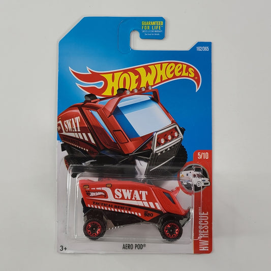 Hot Wheels - Aero Pod (Red) [HW Rescue Mini Collection (2017) - 5/10]