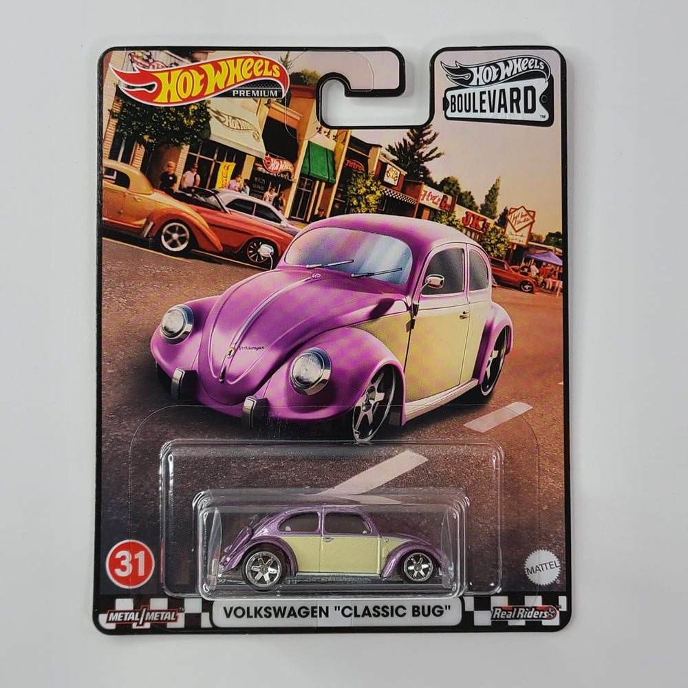 Hot Wheels Premium - Volkswagen "Classic Bug" (Candy Apple Magenta) [Hot Wheels Boulevard (2021) (Mix C) - #31]