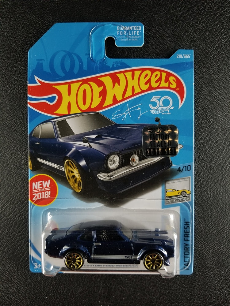 Hot Wheels - Custom Ford Maverick (Dark Blue) [Factory Sealed 2018 Set]