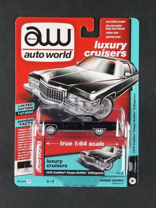 Auto World - 1976 Cadillac Coupe DeVille D'Elegance (Black) [6/6 - Premium Series Release 4; 1 of 3456]