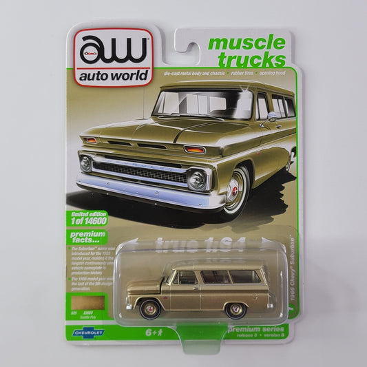 Auto World - 1966 Chevy Suburban (Saddle Poly) [Limited Edition - 1 of 14600]