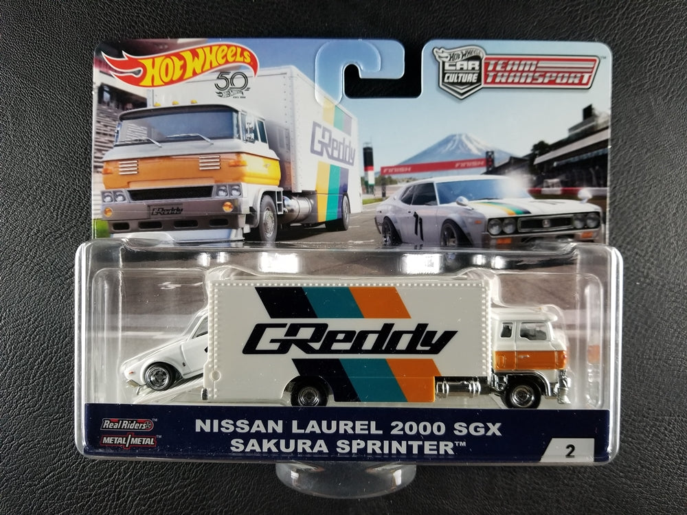 Hot Wheels - Nissan Laurel 2000 SGX and Sakura Sprinter (White & Orange) [Car Culture: Team Transport (Mix 1, Series 2)]