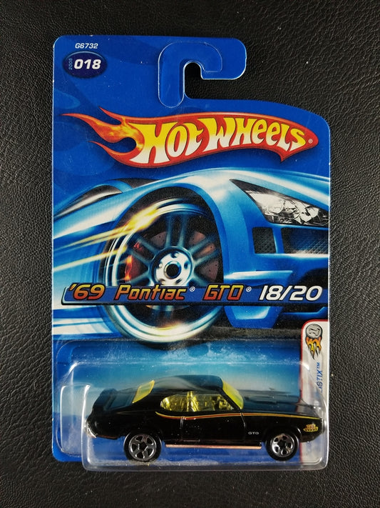 Hot Wheels - '69 Pontiac GTO (Black) [18/20 - HW 2005 First Editions]