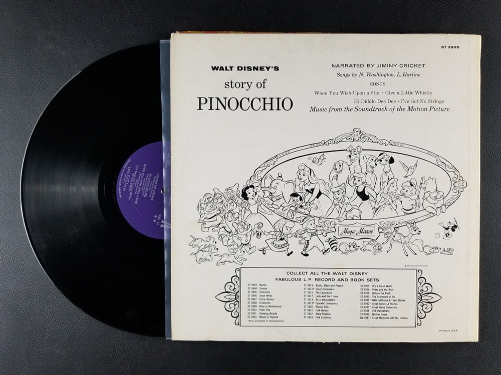 Walt Disney Studio - Walt Disney's Story of Pinocchio (1966, LP)