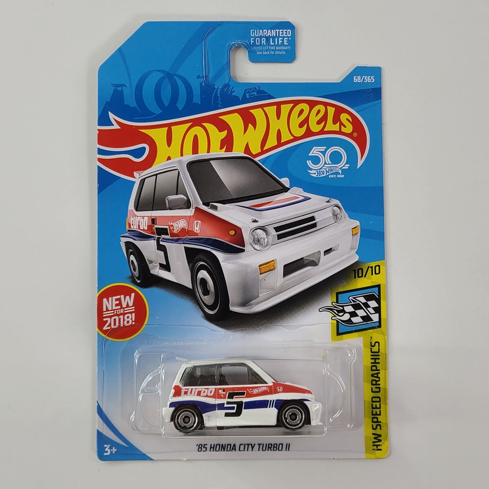 Hot Wheels - '85 Honda City Turbo II (White) [HW Speed Graphics Mini Collection (2018) - 10/10]