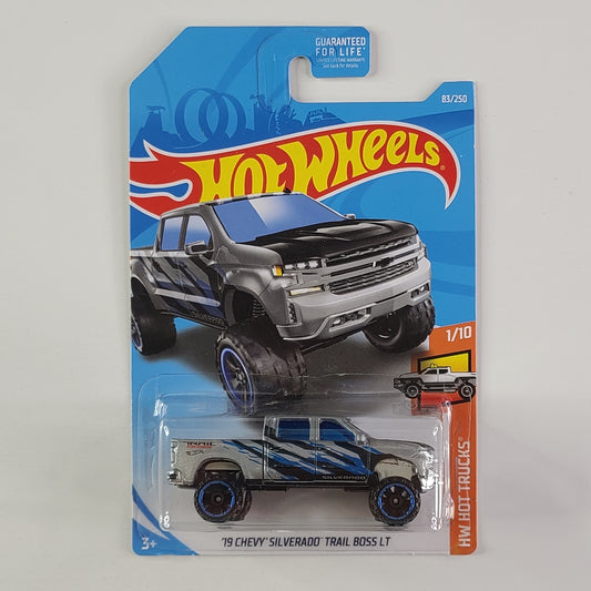 Hot Wheels - '19 Chevy Silverado Trail Boss LT (Silver) [Kmart Exclusive - April 6, 2019]