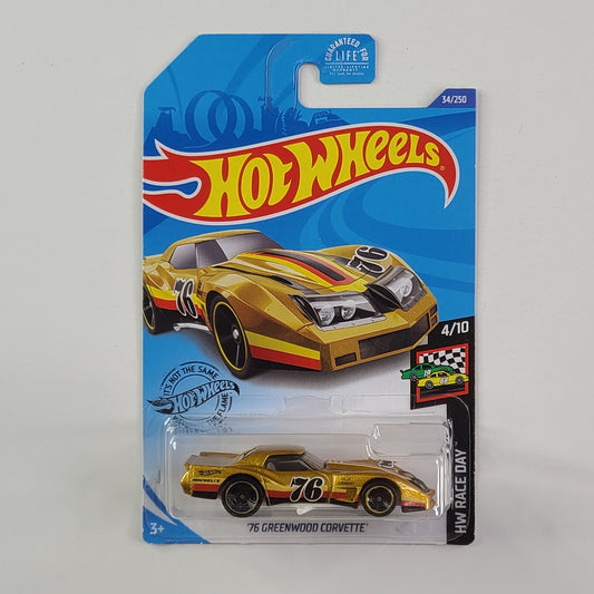 Hot Wheels - '76 Greenwood Corvette (Metalflake Gold)