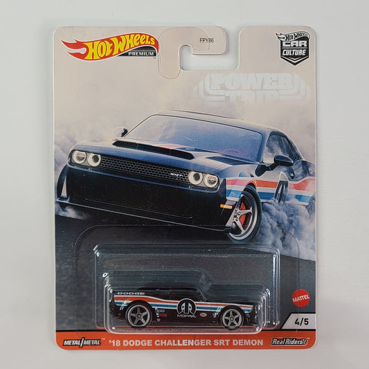 Hot Wheels Premium Real Riders - '18 Dodge Challenger SRT Demon (Black)