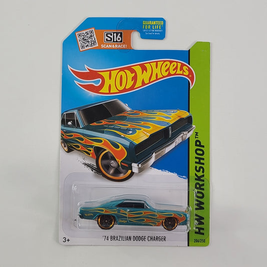 Hot Wheels - '74 Brazilian Dodge Charger (Metalflake Blue)