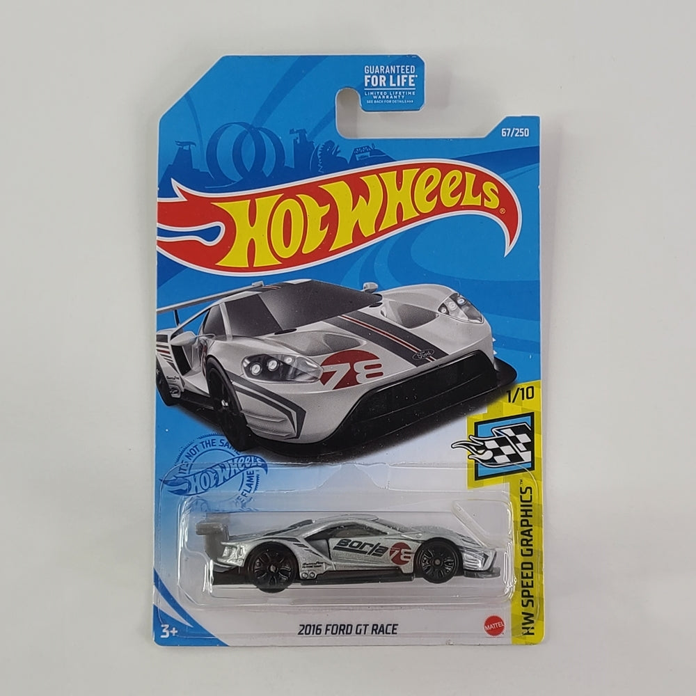 Hot Wheels - 2016 Ford GT Race (Metalflake Silver)