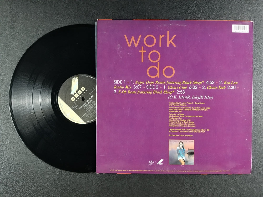 Vanessa Williams - Work to Do (1992, 12'' Single)