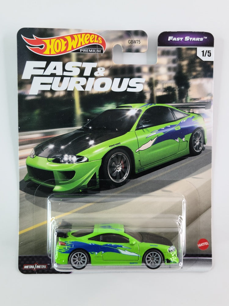 Hot Wheels Premium - Mitsubishi Eclipse (Green) [1/5 - 2021 HW Fast & Furious: Fast Stars]