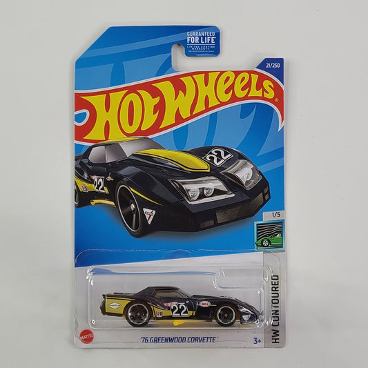 Hot Wheels - '76 Greenwood Corvette (Metalflake Dark Blue)