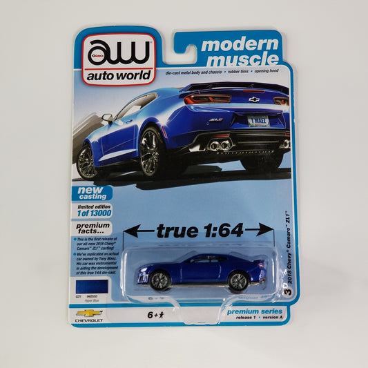 Auto World - 2018 Chevy Camaro ZL1 (Hyper Blue) [Limited Edition 1 of 13000]
