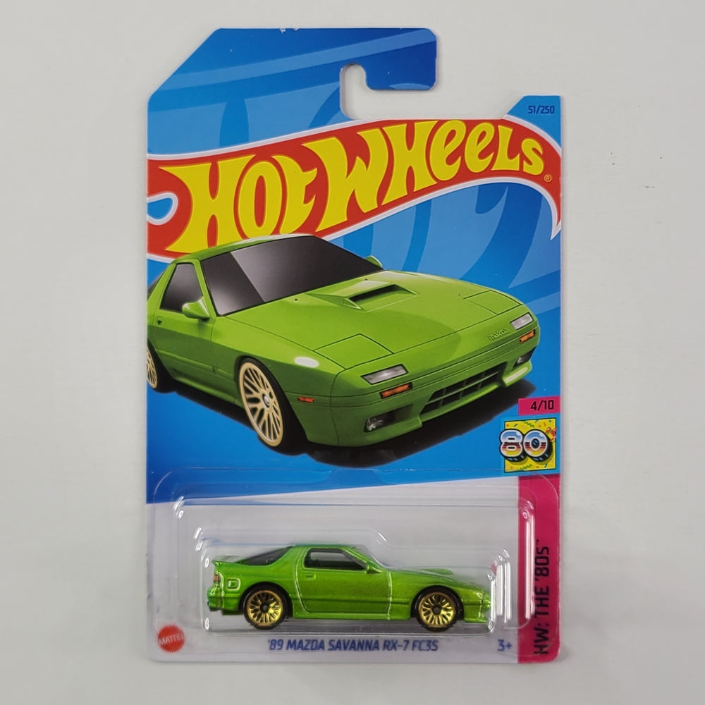 Hot Wheels - '89 Mazda Savanna RX-7 FC35 (Metallic Lime Green)