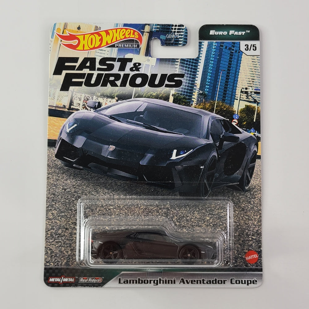 Hot Wheels Premium - Lamborghini Aventador Coupe (Black)