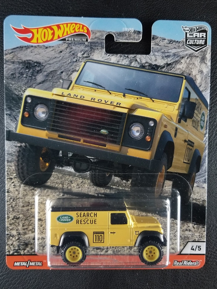 Hot Wheels Premium - Land Rover Defender 110 Hard Top (Yellow)