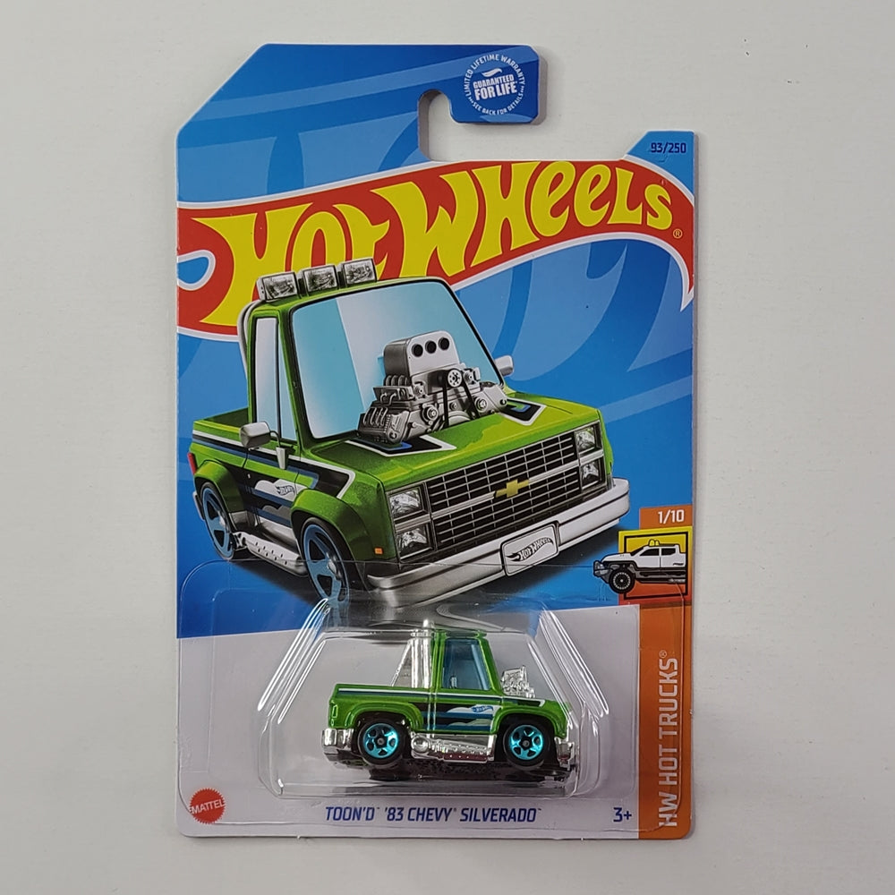 Hot Wheels - Toon'd '83 Chevy Silverado (Metalflake Lime Green ...