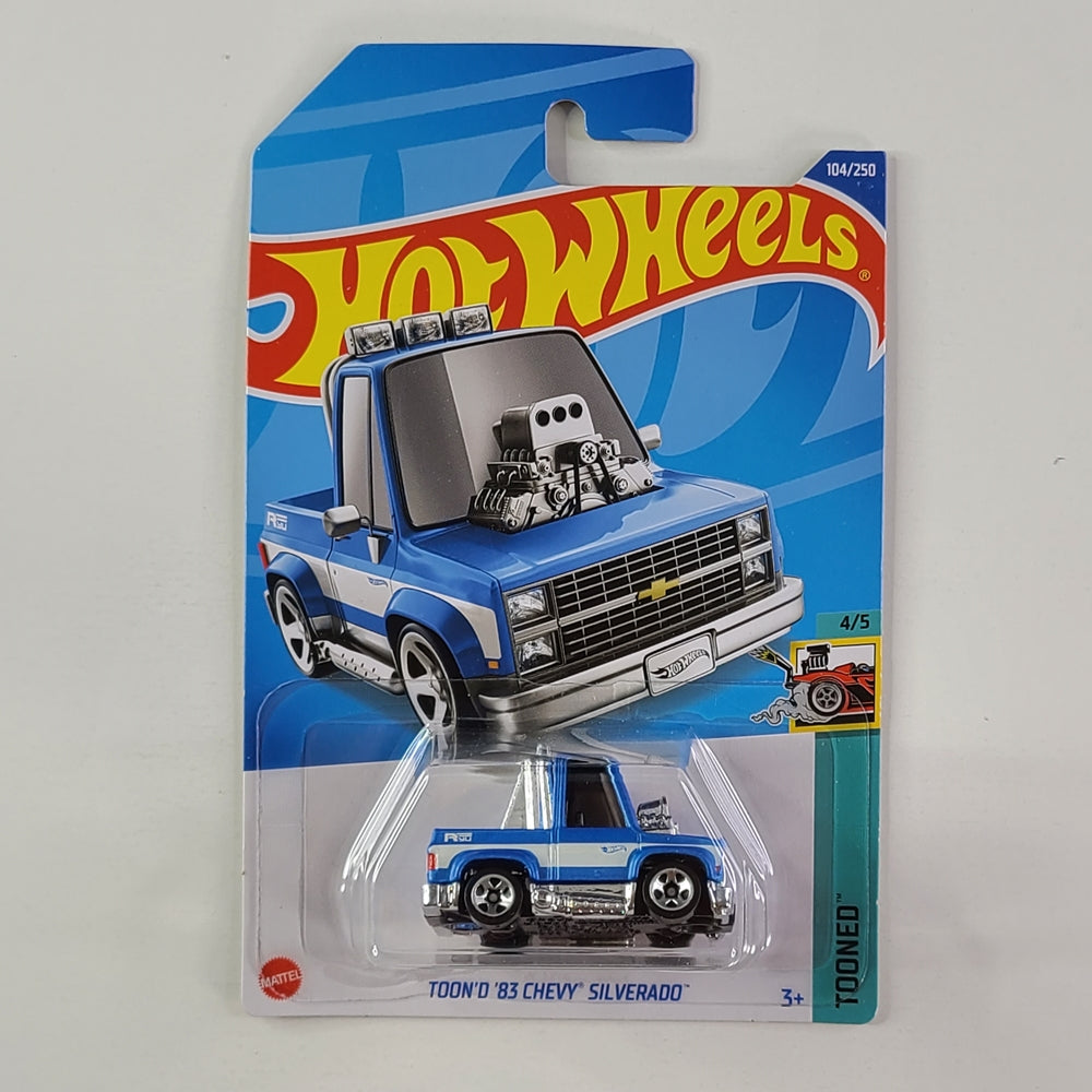 Hot Wheels - Toon'd '83 Chevy Silverado (Metalflake Light Blue)