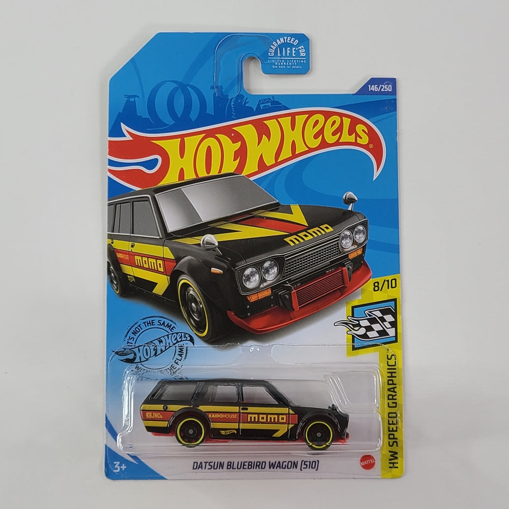 Hot Wheels - Datsun Bluebird Wagon (510) (Black) [HW Speed Graphics Mini Collection (2020) - 8/10]