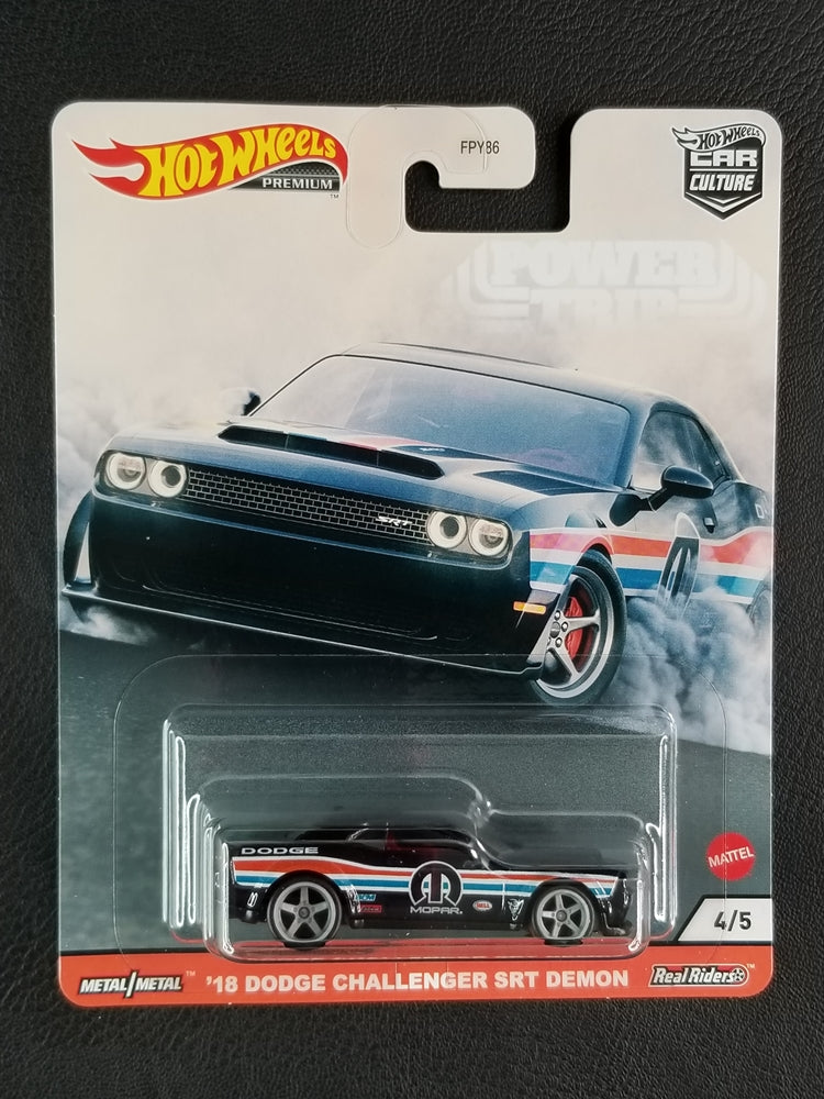 Hot Wheels Premium - '18 Dodge Challenger SRT Demon (Black) [4/5 - 2020 HW Car Culture: Power Trip]