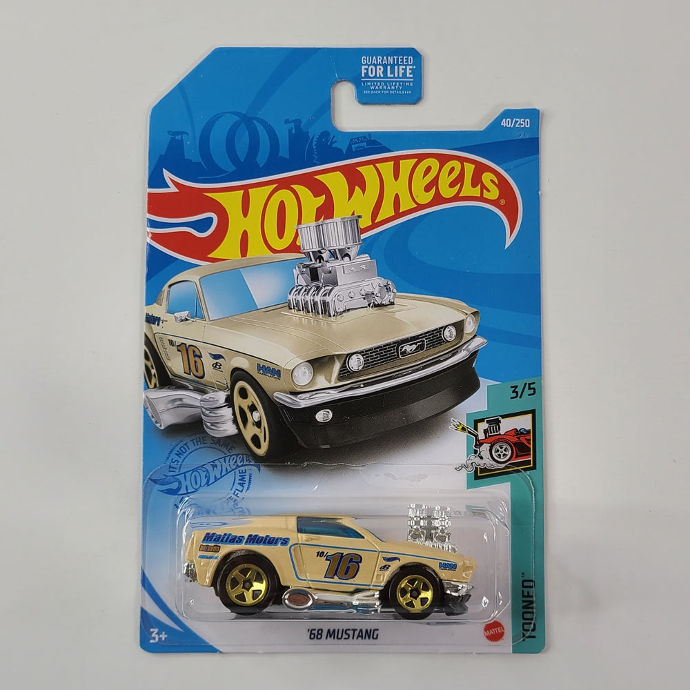 Hot Wheels - '68 Mustang (Mustard) [Tooned Mini Collection (2021) - 3/5]