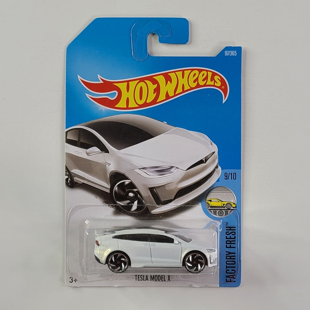 Hot Wheels - Tesla Model X (Pearl White) [Card Variant]