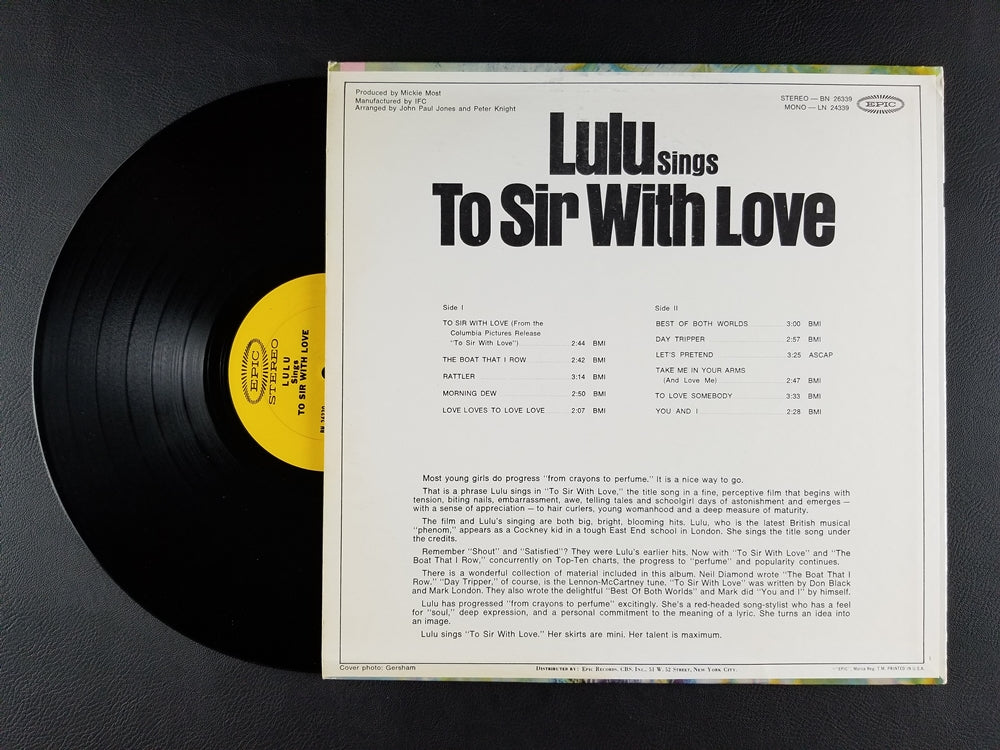 Lulu - Lulu Sings To Sir With Love (1964, LP)