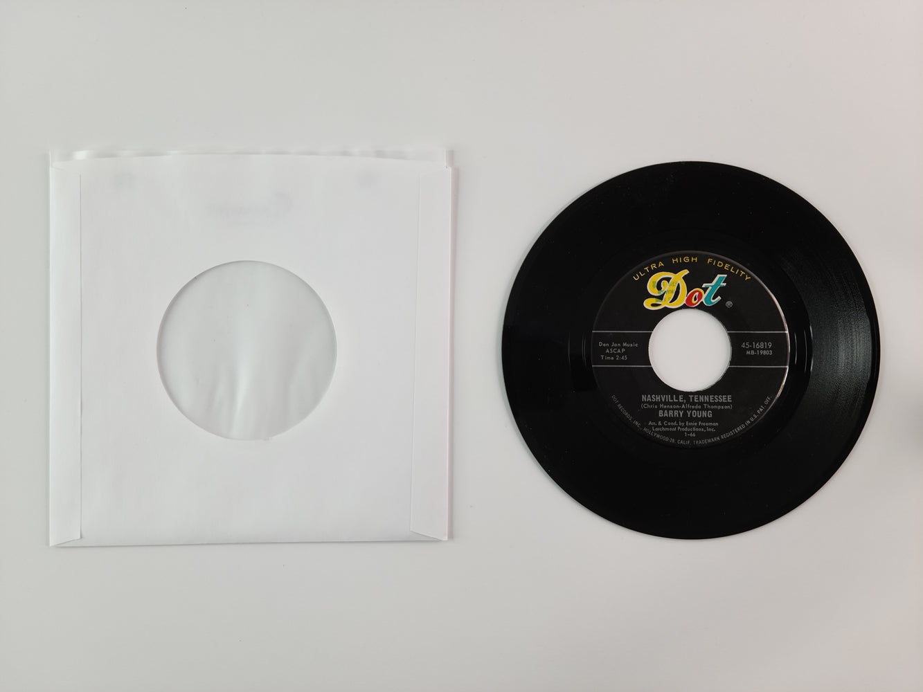 Barry Young - Since You Have Gone From Me / Nashville, Tennessee (1966, 7'' Single)