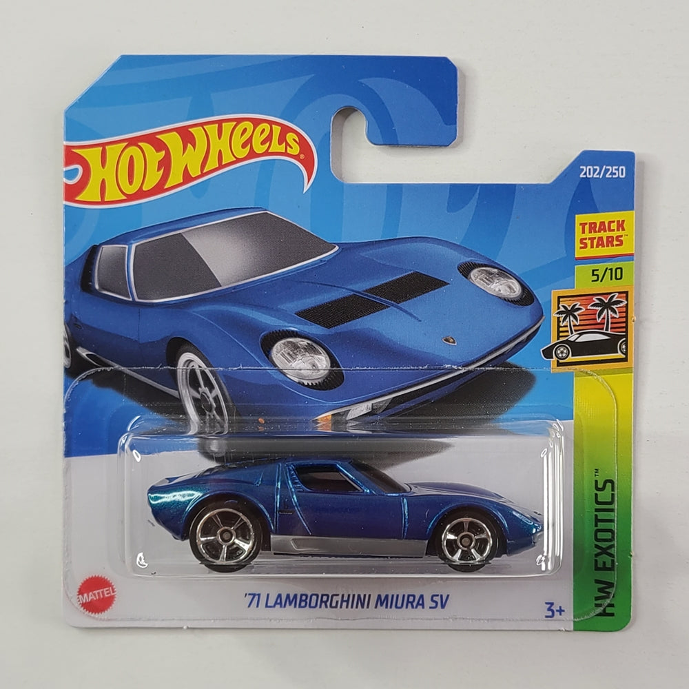 Hot Wheels - '71 Lamborghini Miura SV (Blu Miura) [Short Card]