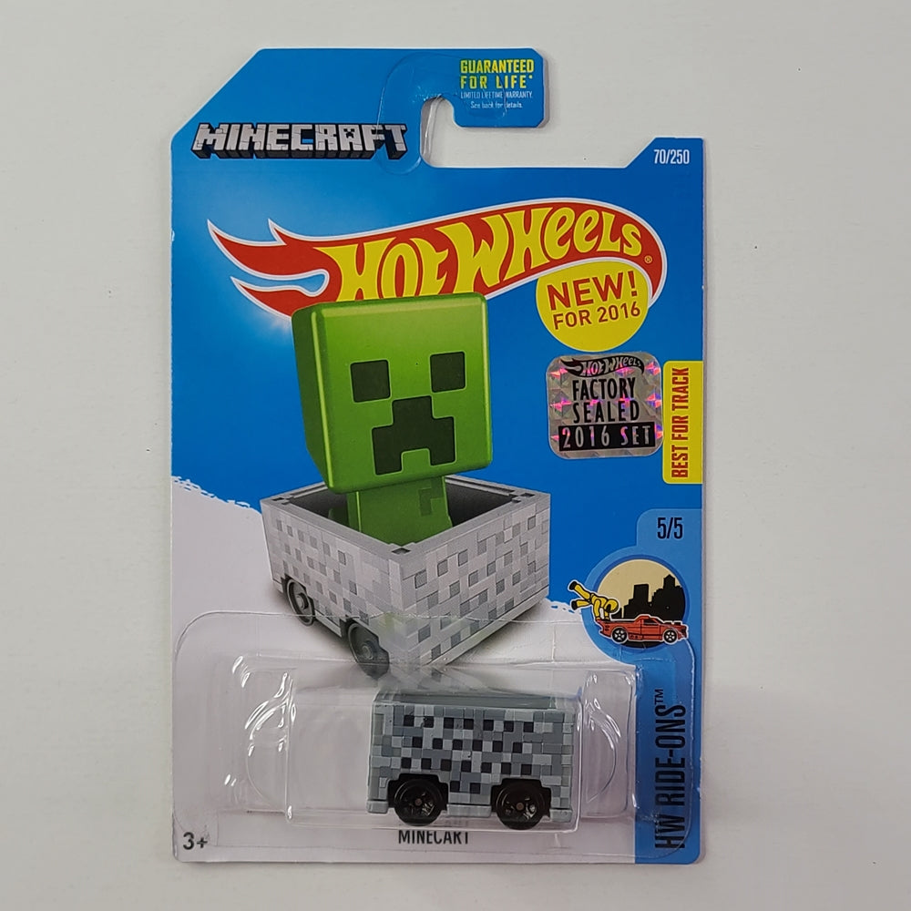 Hot Wheels - Minecart (Light Grey) [Factory Sealed 2016 Set]