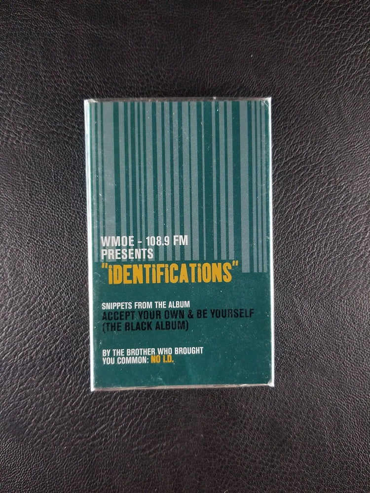 No I.D. - iDENTiFiCATiONS {Snippets from the Album - Accept Your Own & Be Yourself (The Black Album)] (1997, Cassette, Sampler) [Promo] [SEALED]