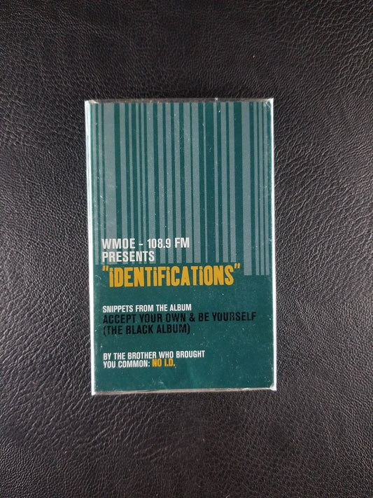No I.D. - iDENTiFiCATiONS {Snippets from the Album - Accept Your Own & Be Yourself (The Black Album)] (1997, Cassette, Sampler) [Promo] [SEALED]