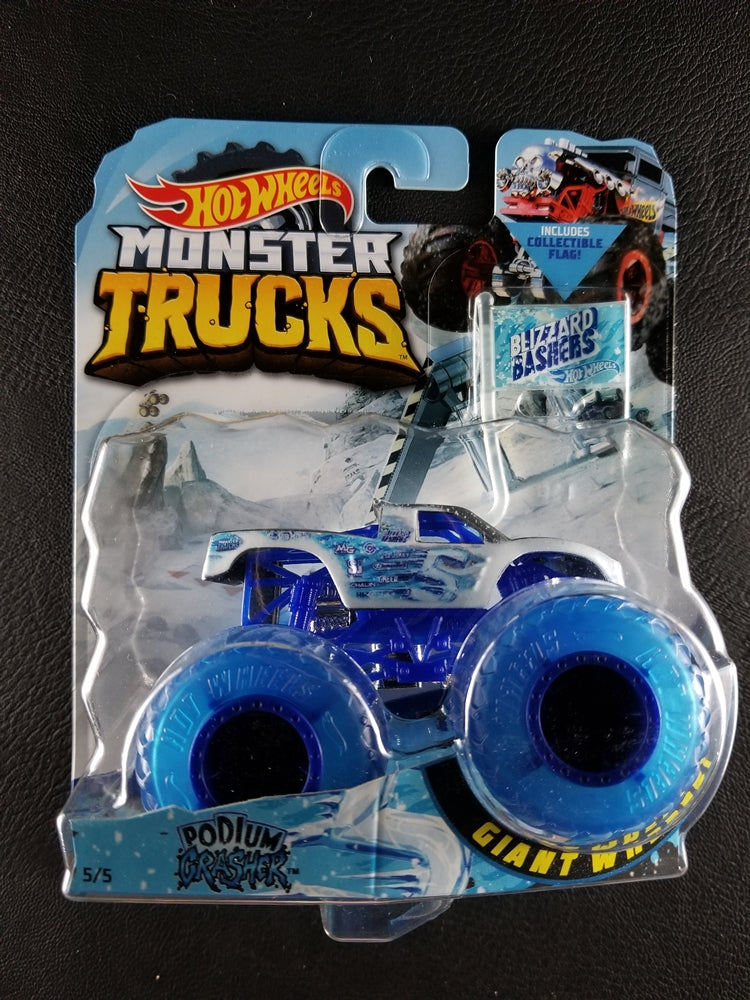 Hot Wheels Monster Trucks - Podium Crasher (Silver) [5/5 - Blizzard Bashes]