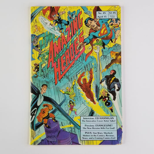 Amazing Heroes (Fantagraphics, 1981) #45 1st app of Ninja Turtles Ad POOR