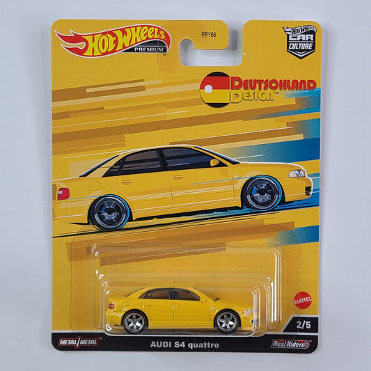 Hot Wheels Premium Real Riders - Audi S4 Quattro (Imola Yellow)