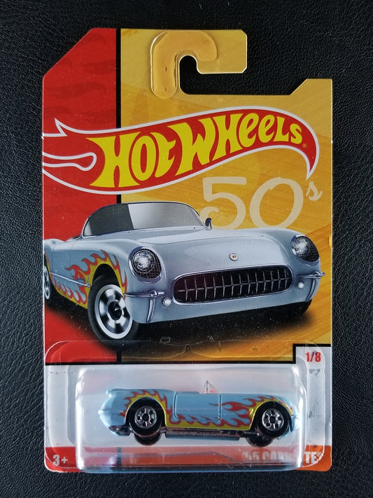 Hot Wheels - '55 Corvette (Light Blue) [1/8 - 2019 HW Throwback (Series 2)]