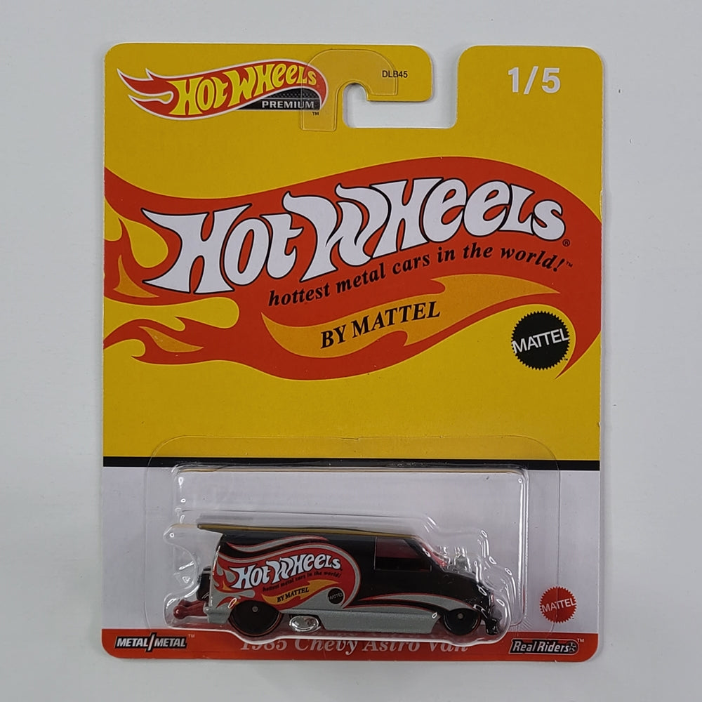 Hot Wheels Premium Real Riders - 1985 Chevy Astro Van (Black)