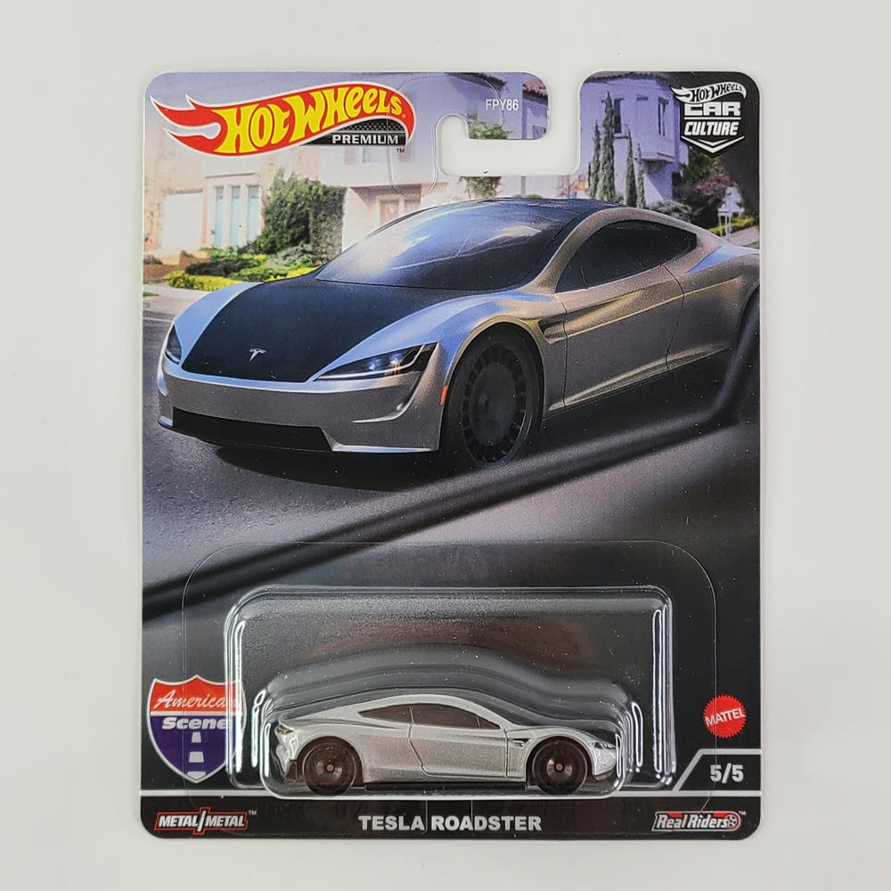 Hot Wheels Premium - Tesla Roadster (Metalflake Silver)