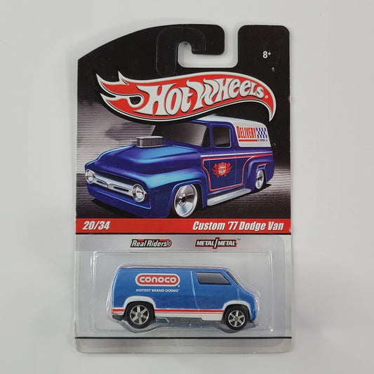 Hot Wheels - Custom '77 Dodge Van (Metalflake Blue) [Hot Wheels Delivery: Slick Rides Series (2010) - 20/34] [Real Riders]