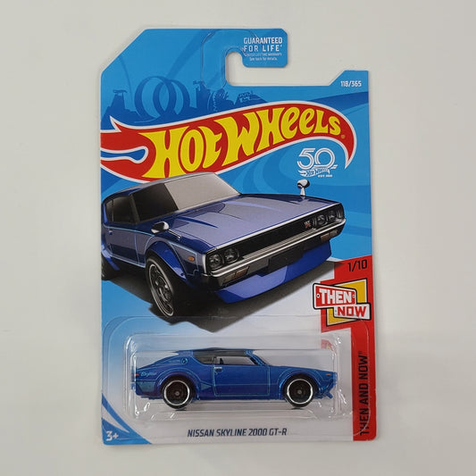 Hot Wheels - Nissan Skyline 2000 GT-R (Blue) [Then and Now Mini Collection (2018