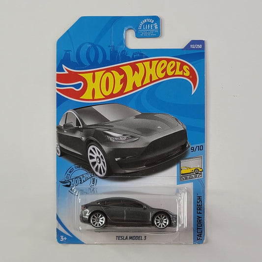 Hot Wheels - Tesla Model 3 (Midnight Silver Metallic)