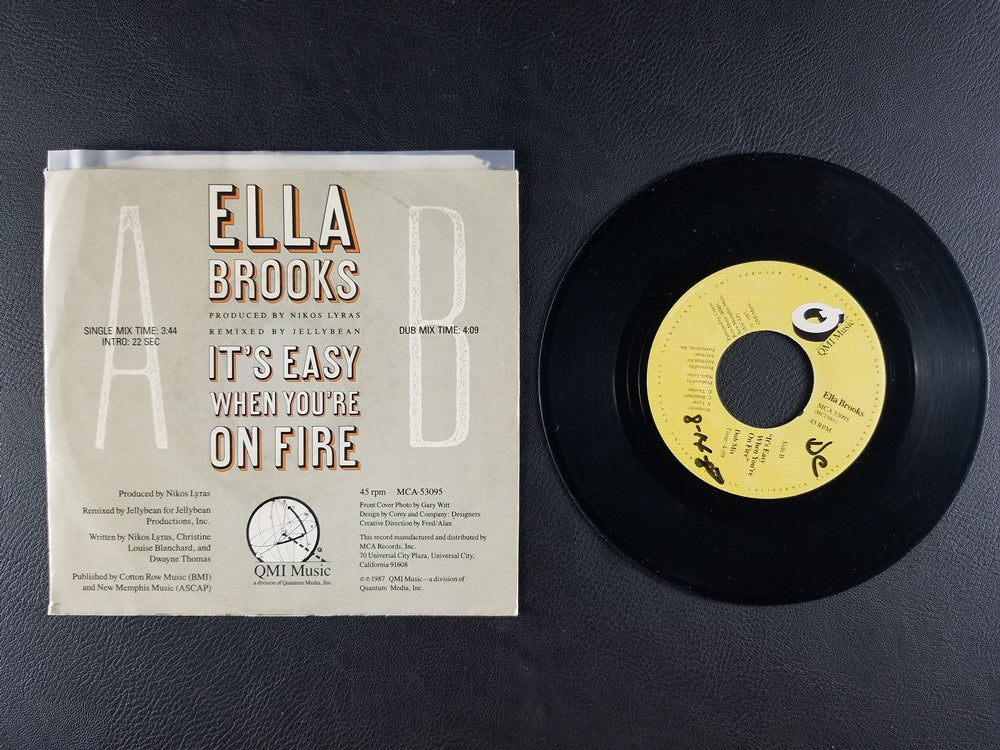 Ella Brooks - It's Easy When You're On Fire (1987, 7'' Single)