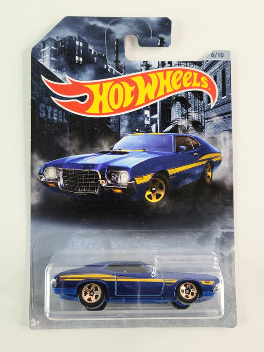 Hot Wheels - '72 Ford Gran Torino Sport (Metalflake Blue) [2020 American Steel] [Walmart Exclusive]