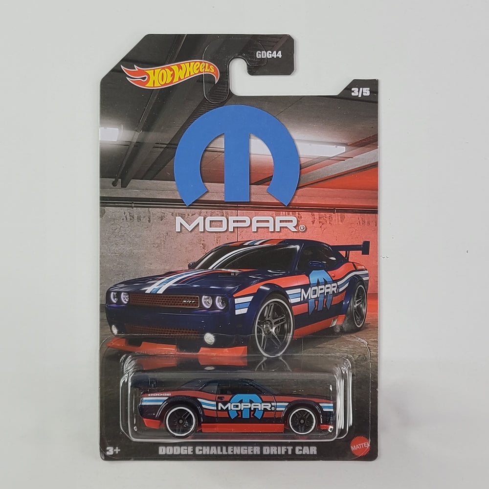 Hot Wheels - Dodge Challenger Drift Car (Metalflake Navy Blue)